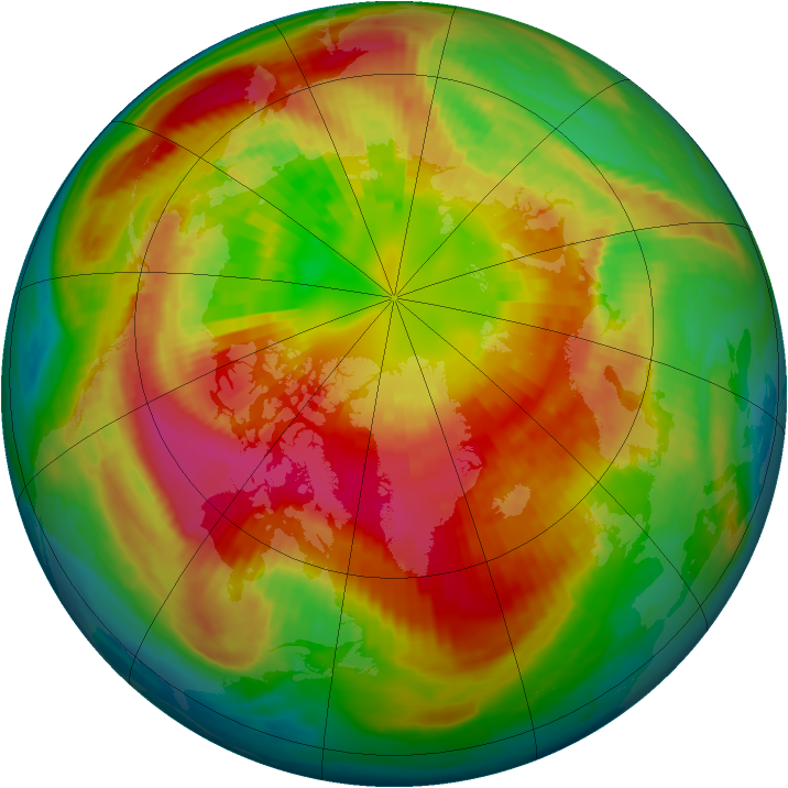 Arctic ozone map for 10 March 2002